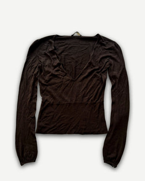 Gucci 90s by Tom Ford Deep Neck Knit Top