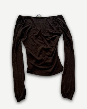 Gucci 90s by Tom Ford Deep Neck Knit Top