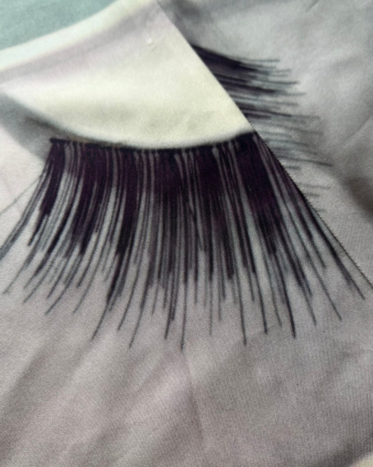 Celine SS18 by Phoebe Philo Eye Lashes Printed Silk Dress