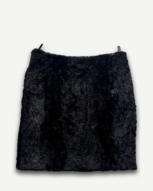 Helmut Lang 90s Faux Fur Skirt