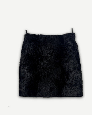 Helmut Lang 90s Faux Fur Skirt