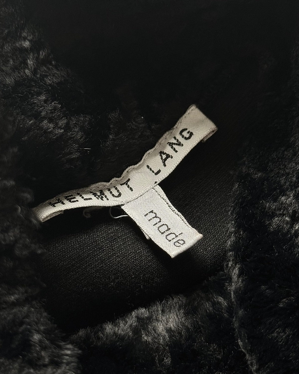 Helmut lang 90s Crystal Embellished Faux Fur Top