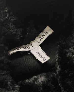 Helmut lang 90s Crystal Embellished Faux Fur Top