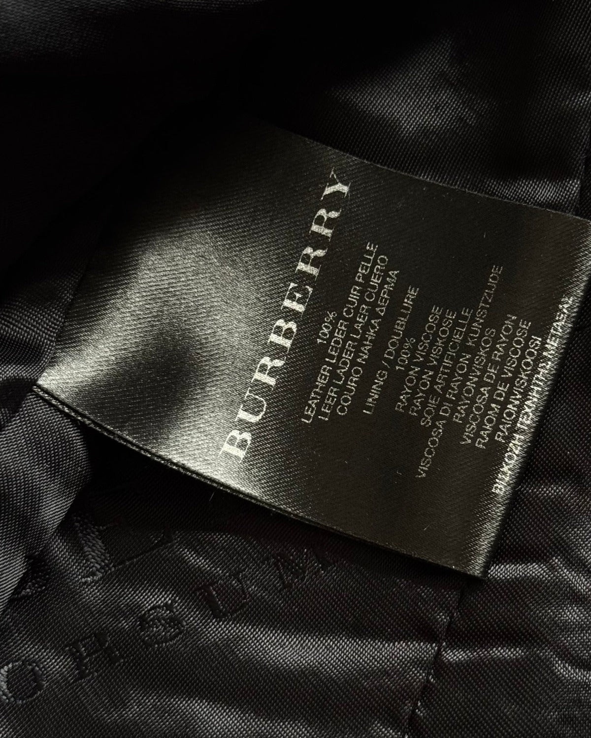 Burberry Prorsum by Christopher Bailey Padded Motorcycle Black Leather Jacket
