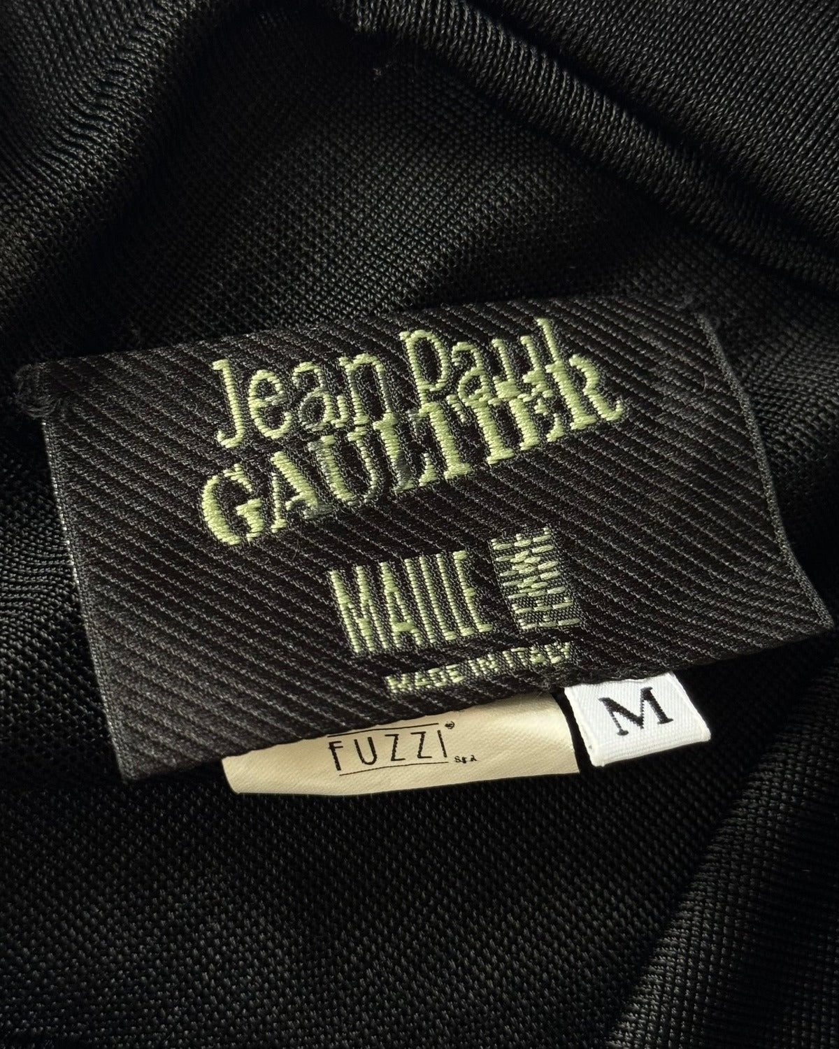 Jean Paul Gaultier 90s Mother of Pearl Embellished Black Dress