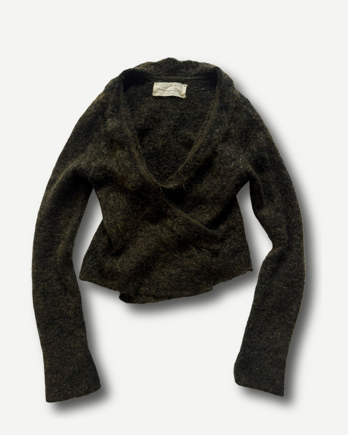 Maison Martin Margiela 90s Miss Deana Boiled Wool Cardigan