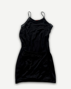 Helmut Lang SS95 Black Layered Sheer Dress