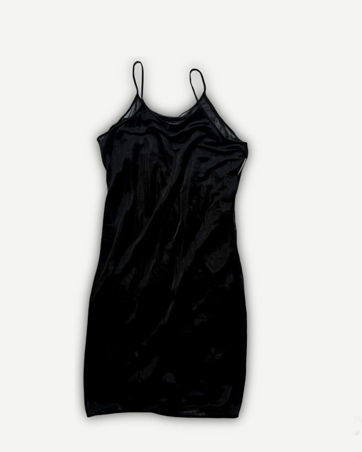 Helmut Lang SS95 Black Layered Sheer Dress