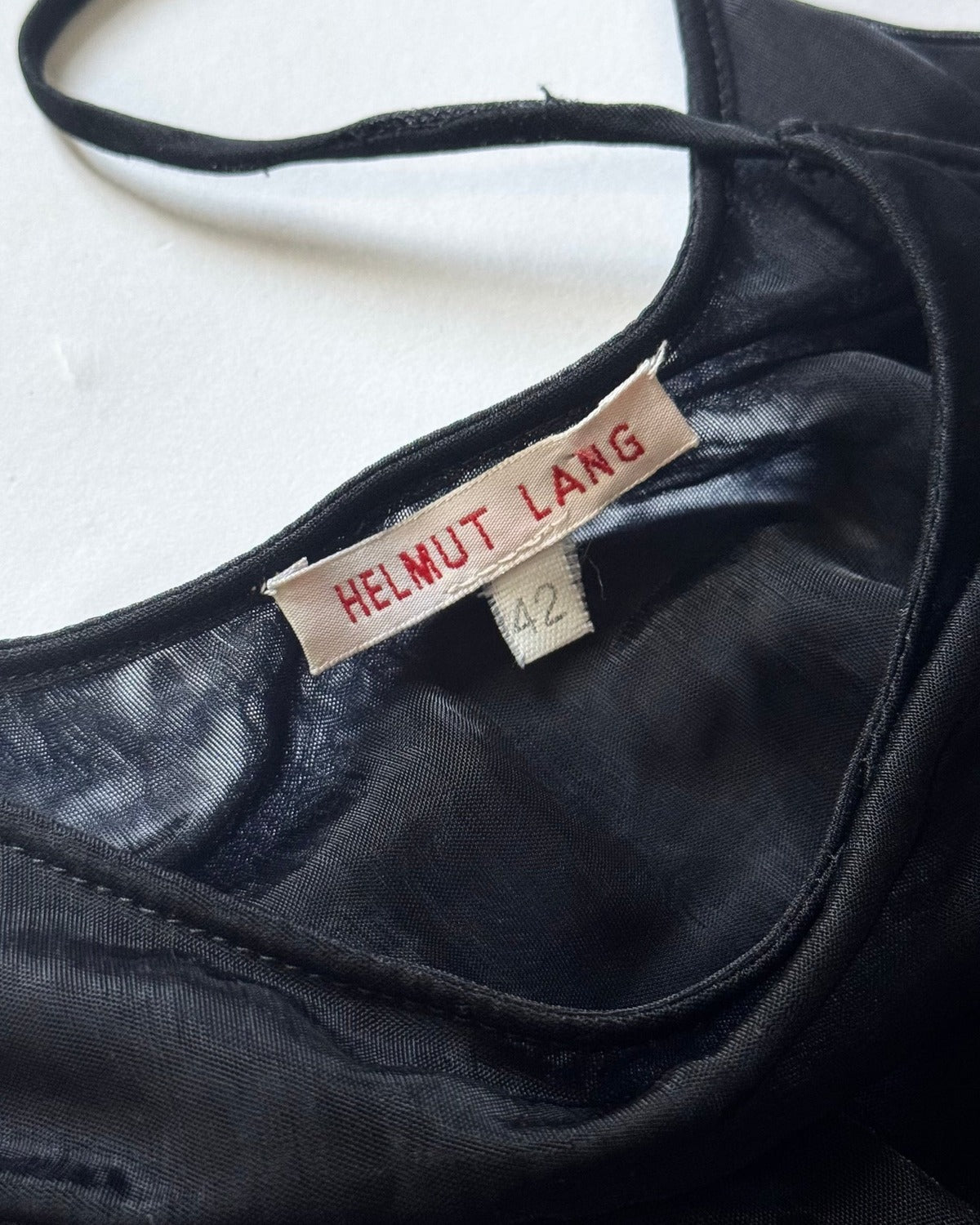 Helmut Lang SS95 Black Layered Sheer Dress