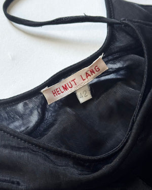 Helmut Lang SS95 Black Layered Sheer Dress