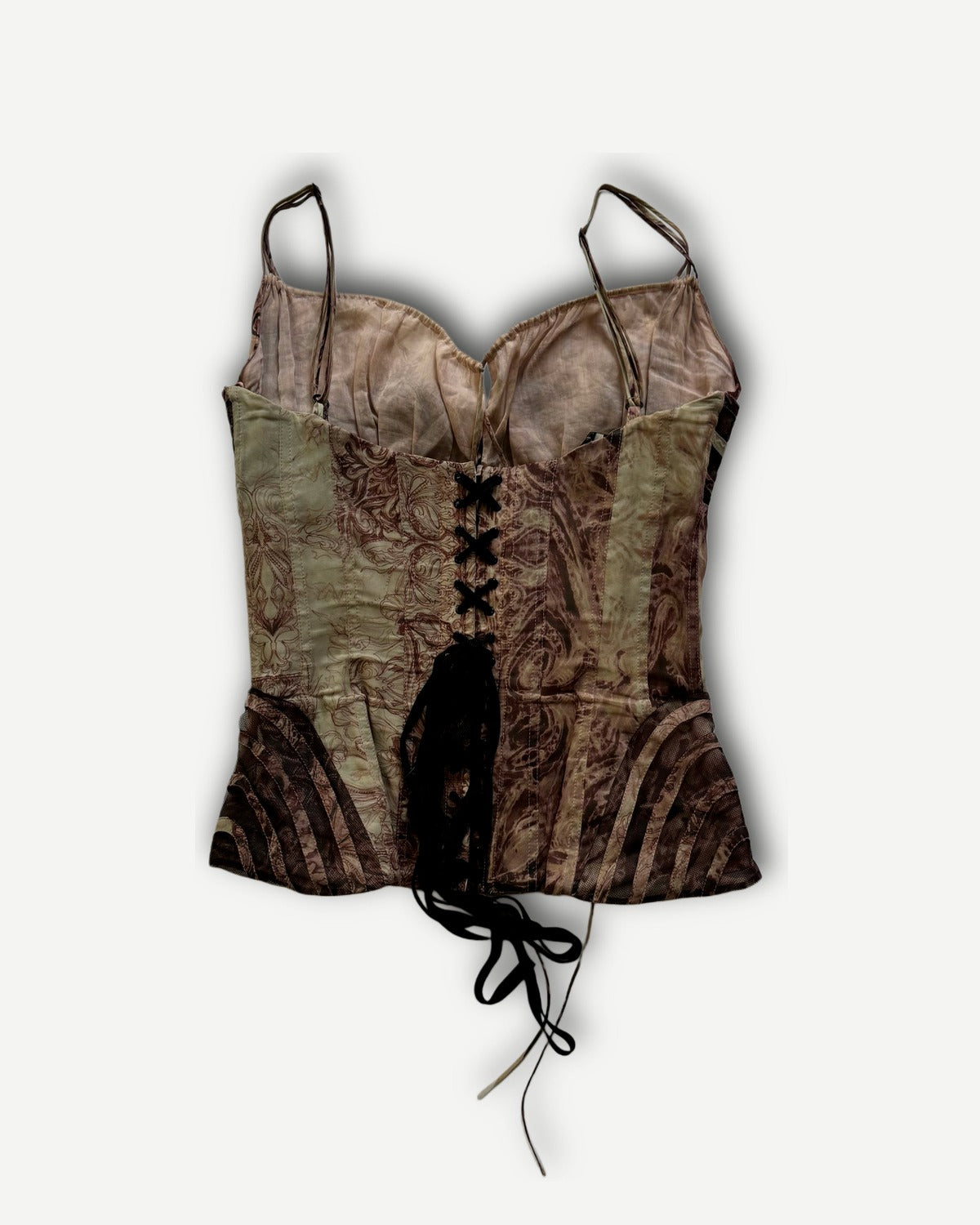 Jean Paul Gaultier 90s Printed Corset Bustier