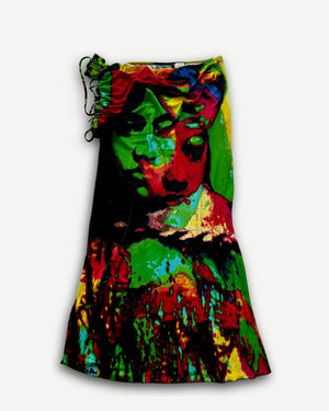 Jean Paul Gaultier SS00 Psychedelic Sequin Detailed Pareo Dress