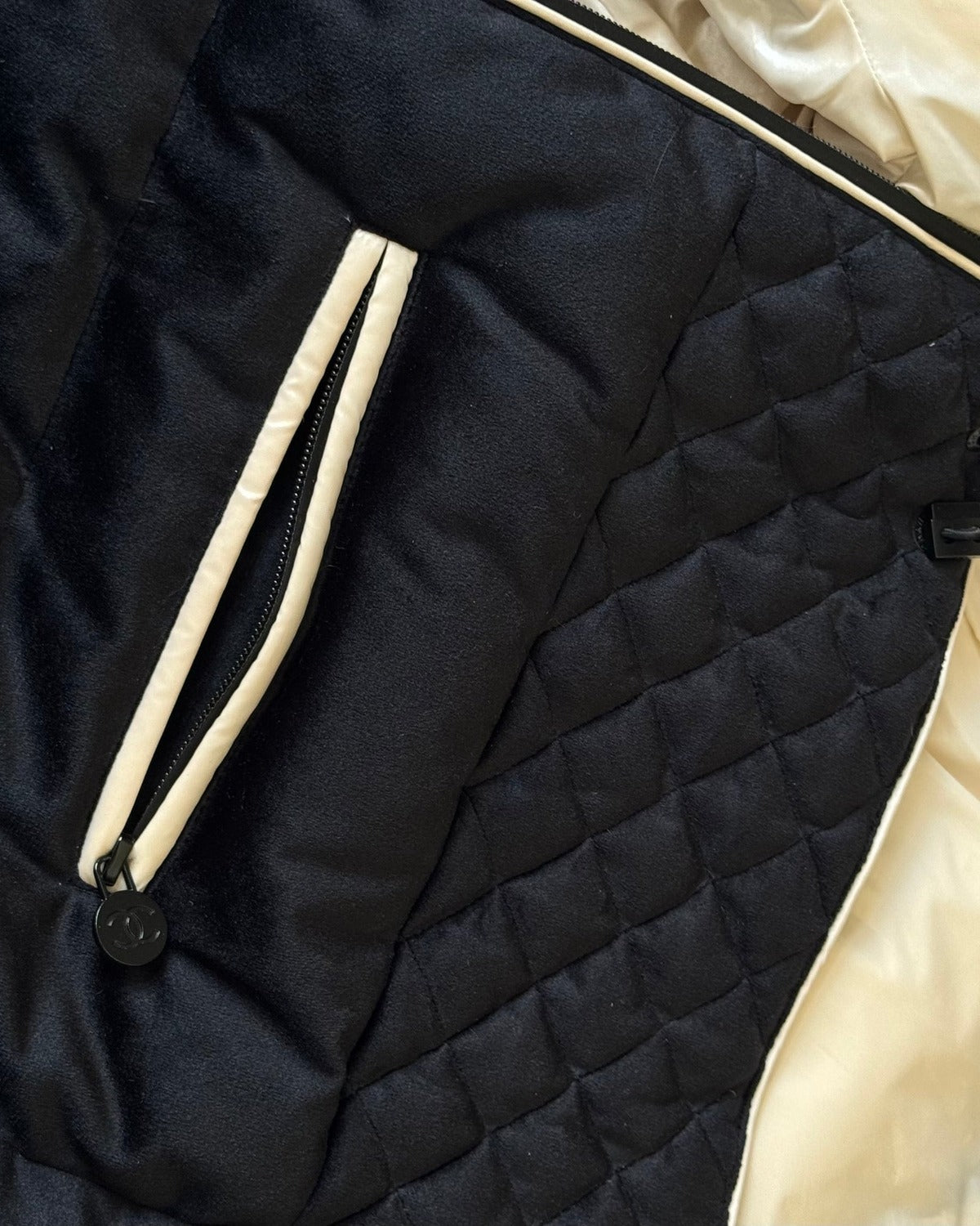 Chanel 2025 Sample Black Quilted Jacket