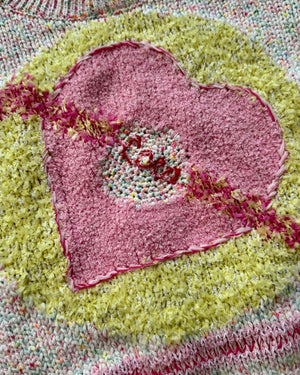 Chanel SS23 Sample Multicolor Heart Knit Sweater