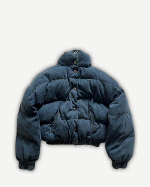 Chanel FW24 24K Sample Cropped Denim Puffer Jacket