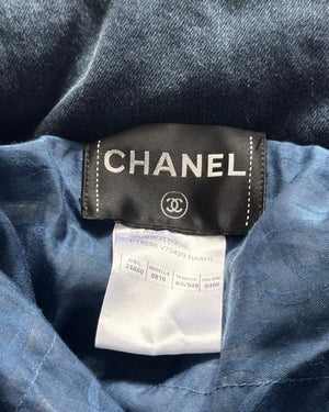 Chanel FW24 24K Sample Cropped Denim Puffer Jacket