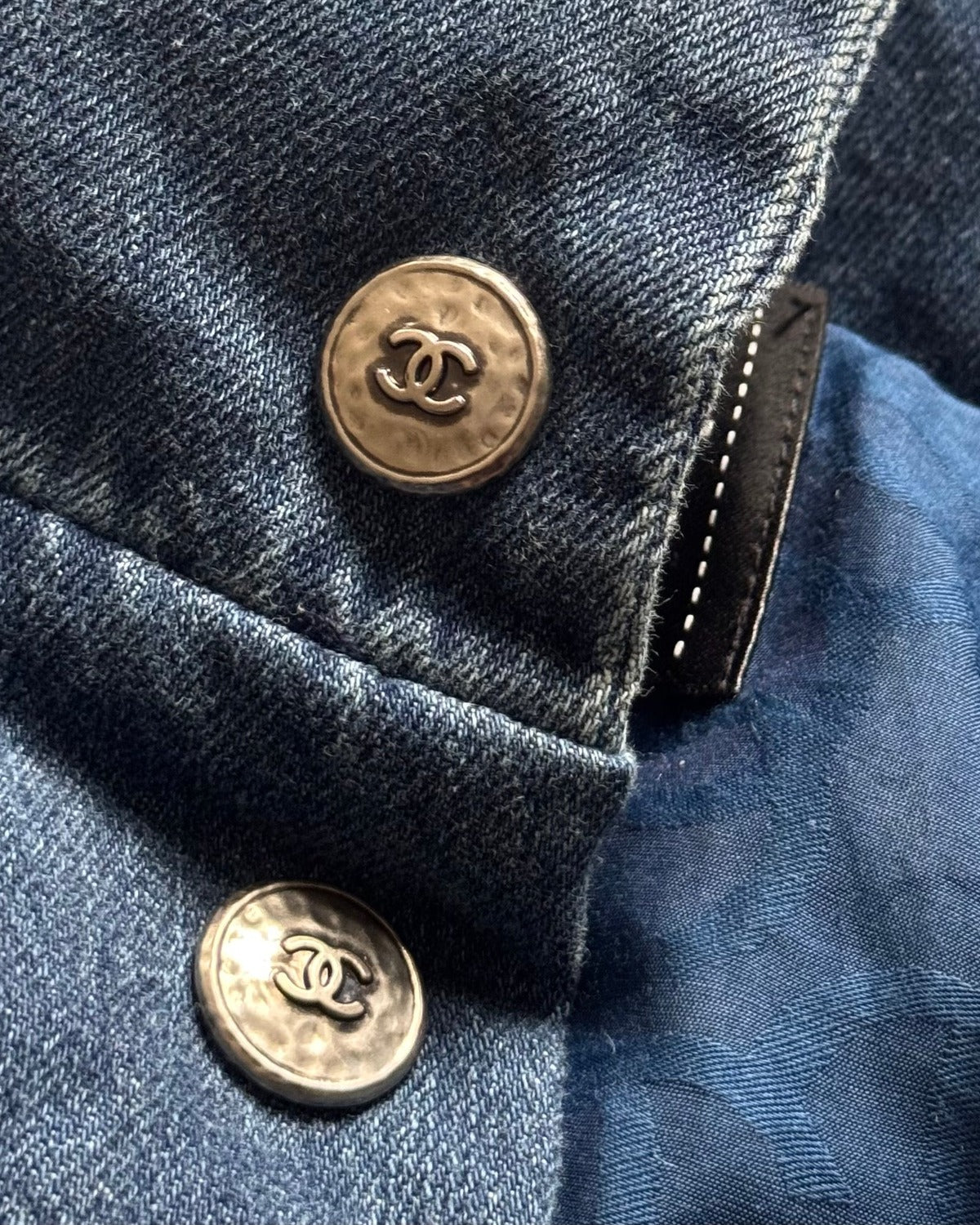 Chanel FW24 24K Sample Cropped Denim Puffer Jacket