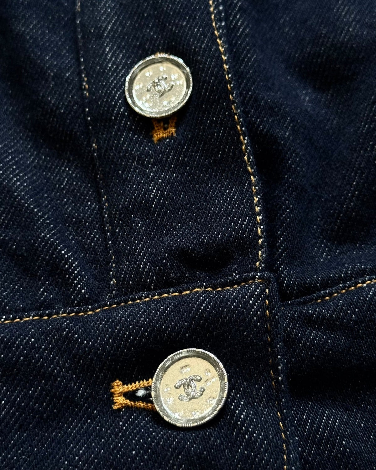Chanel 2025 Sample Raw Denim Jacket