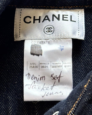 Chanel 2025 Sample Raw Denim Jacket