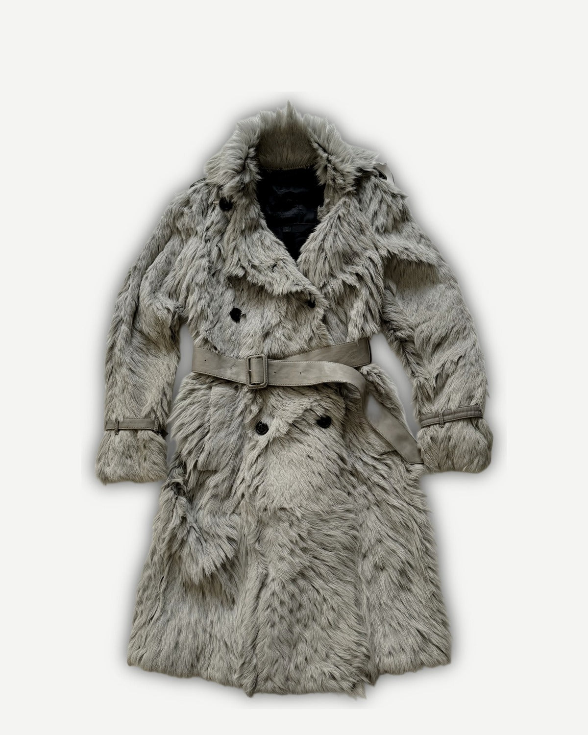 Burberry Prorsum by Christopher Bailey Belted Fur Coat