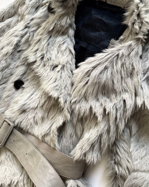 Burberry Prorsum by Christopher Bailey Belted Fur Coat