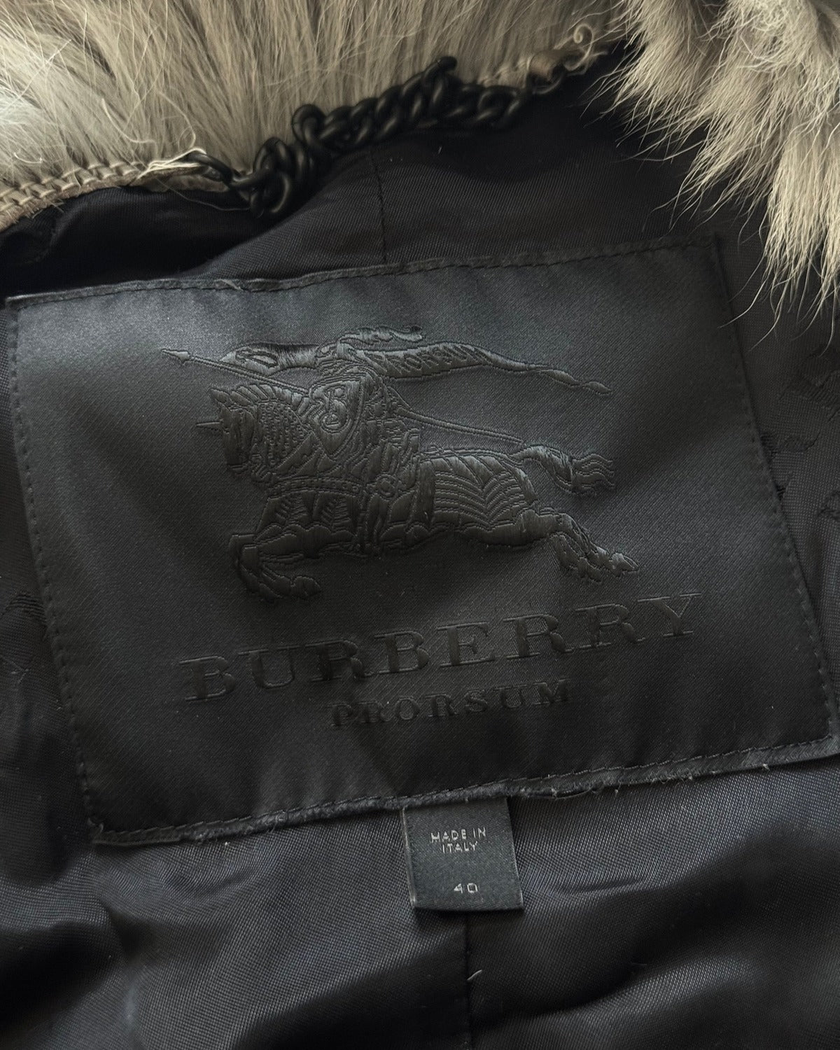 Burberry Prorsum by Christopher Bailey Belted Fur Coat