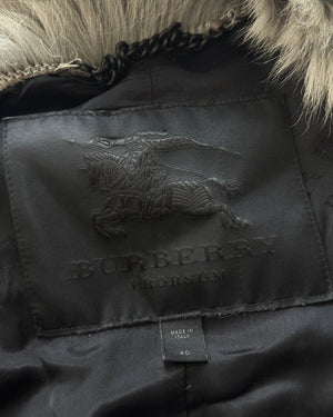 Burberry Prorsum by Christopher Bailey Belted Fur Coat