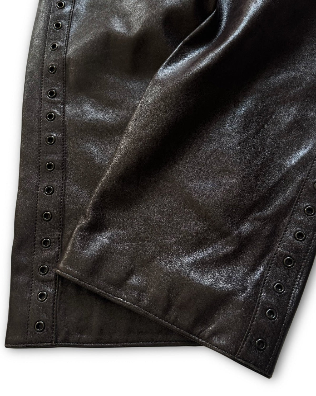 Christian Dior by John Galliano AW03 Belted Eyelet Leather Pants