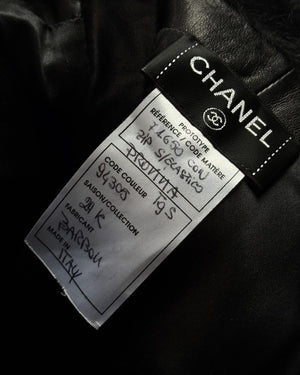 Chanel 2024 Sample Black Faux Fur Skirt