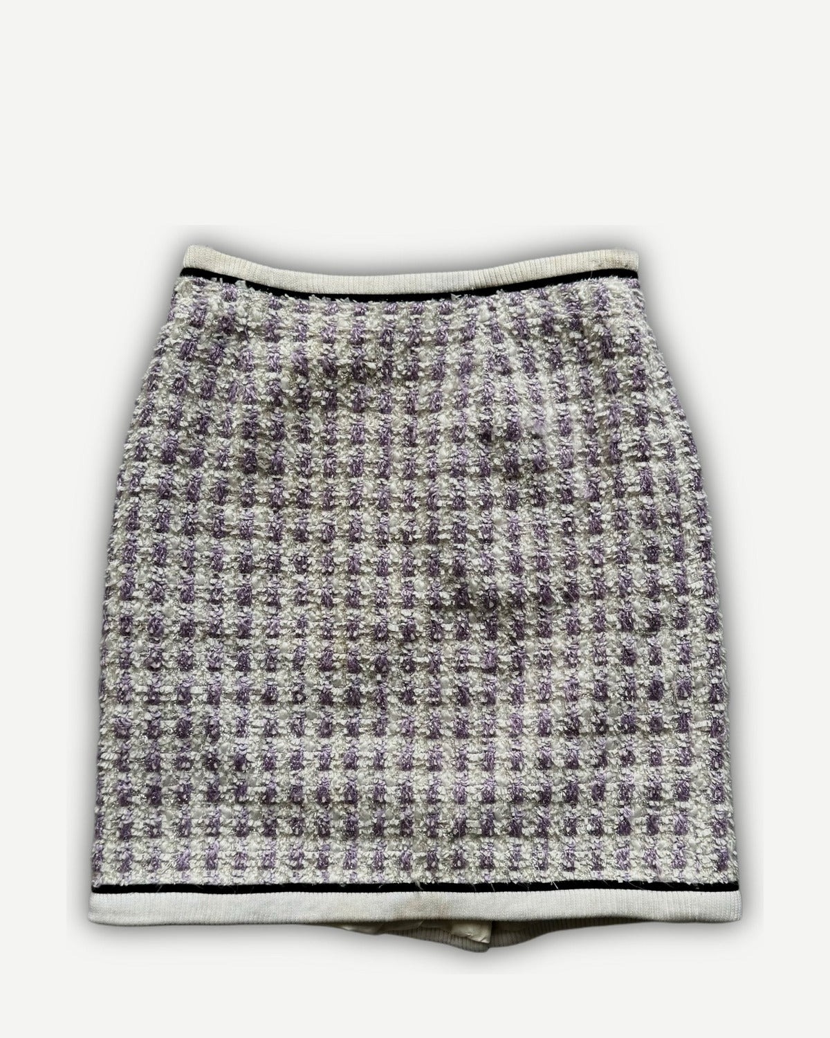 Chanel 90s Purple Tweed Skirt