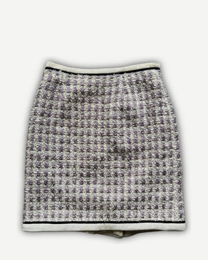 Chanel 90s Purple Tweed Skirt