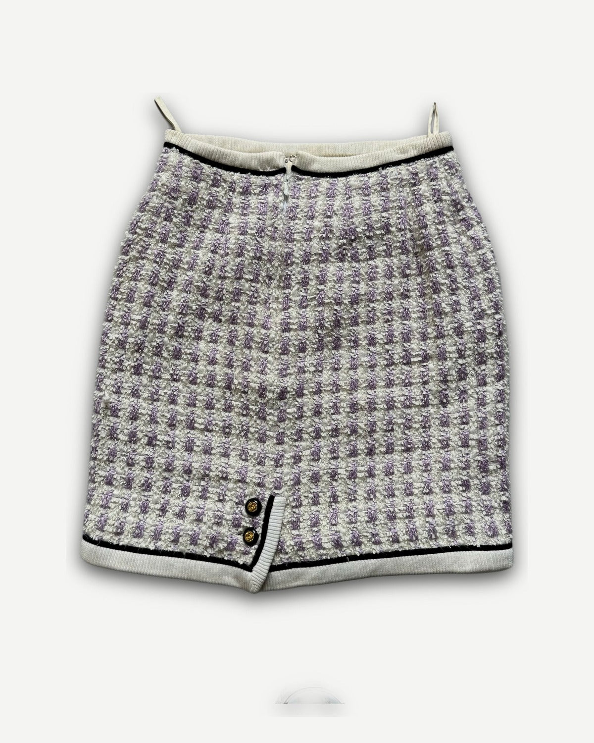Chanel 90s Purple Tweed Skirt