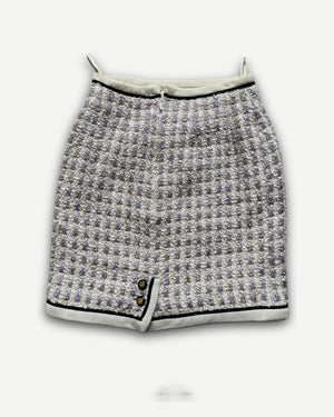 Chanel 90s Purple Tweed Skirt