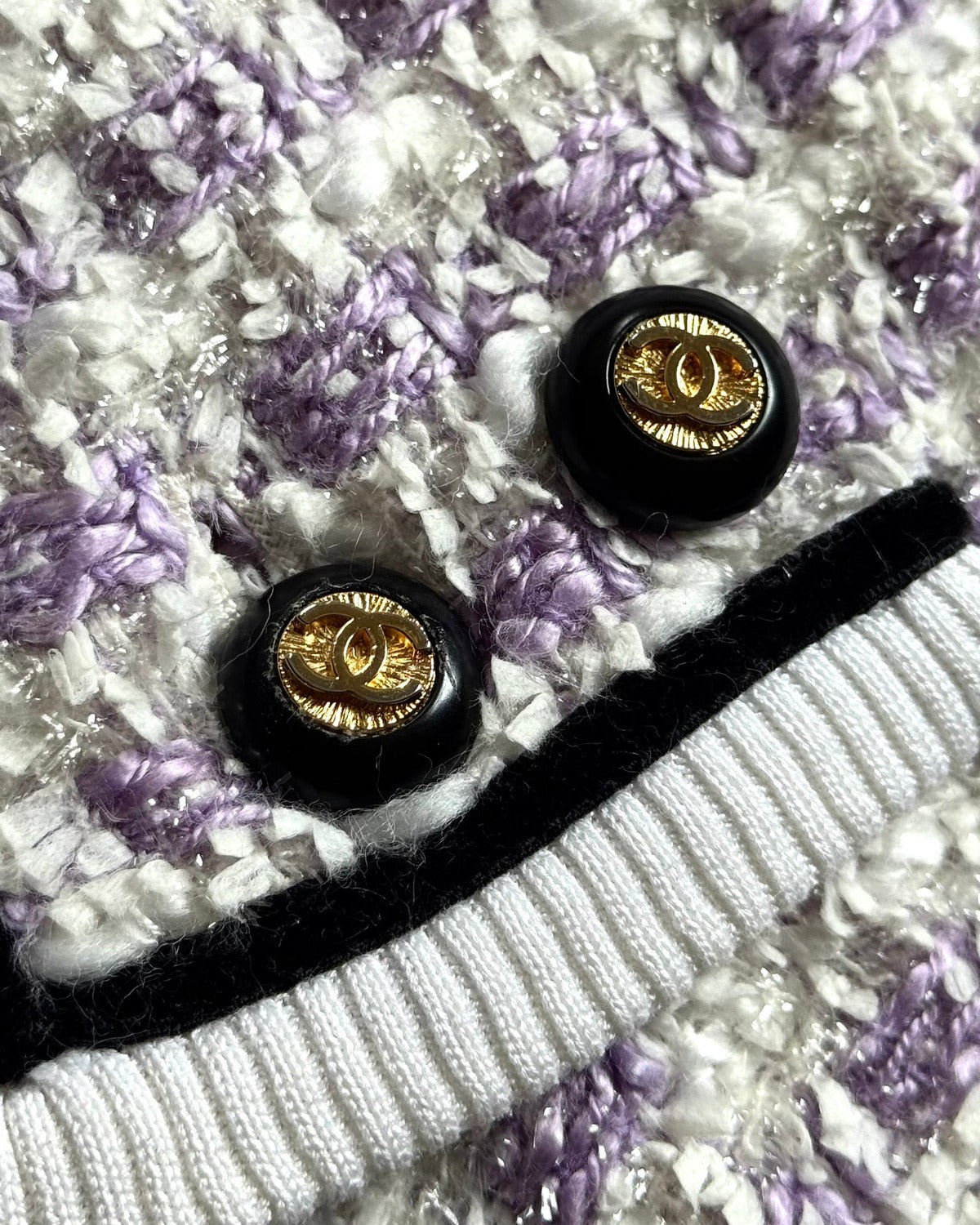 Chanel 90s Purple Tweed Skirt