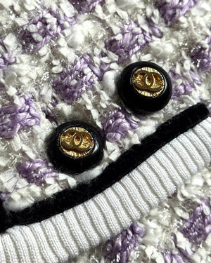 Chanel 90s Purple Tweed Skirt