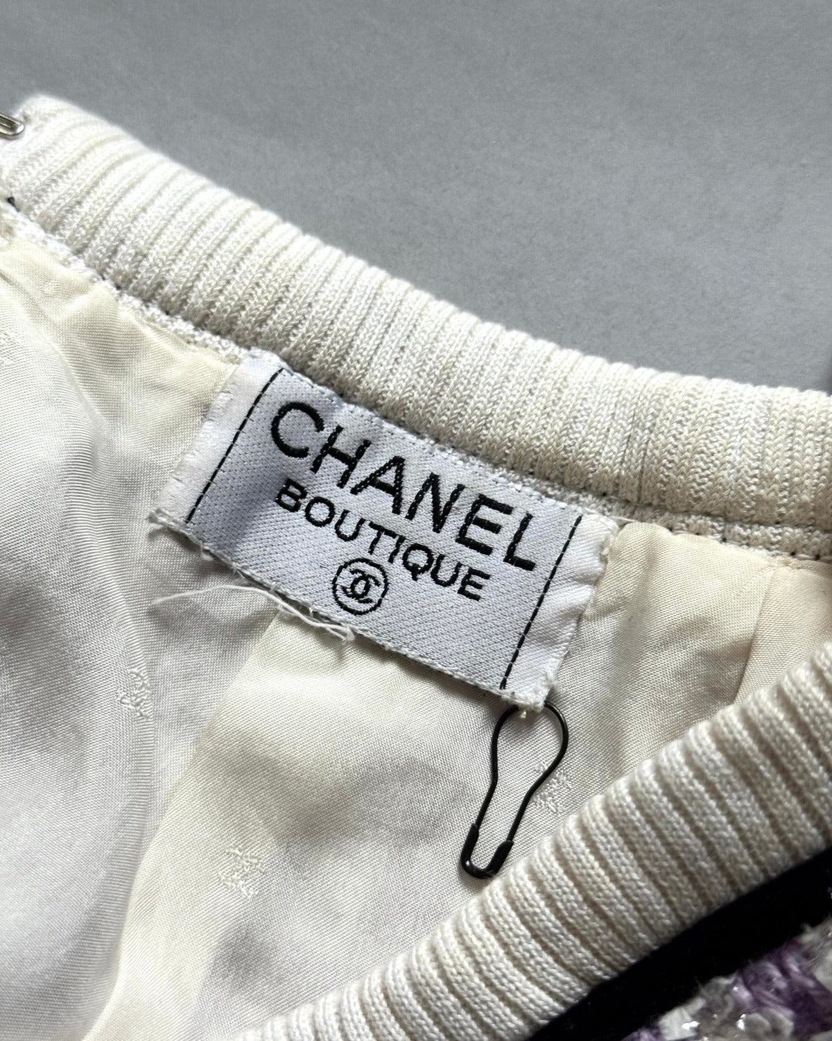 Chanel 90s Purple Tweed Skirt