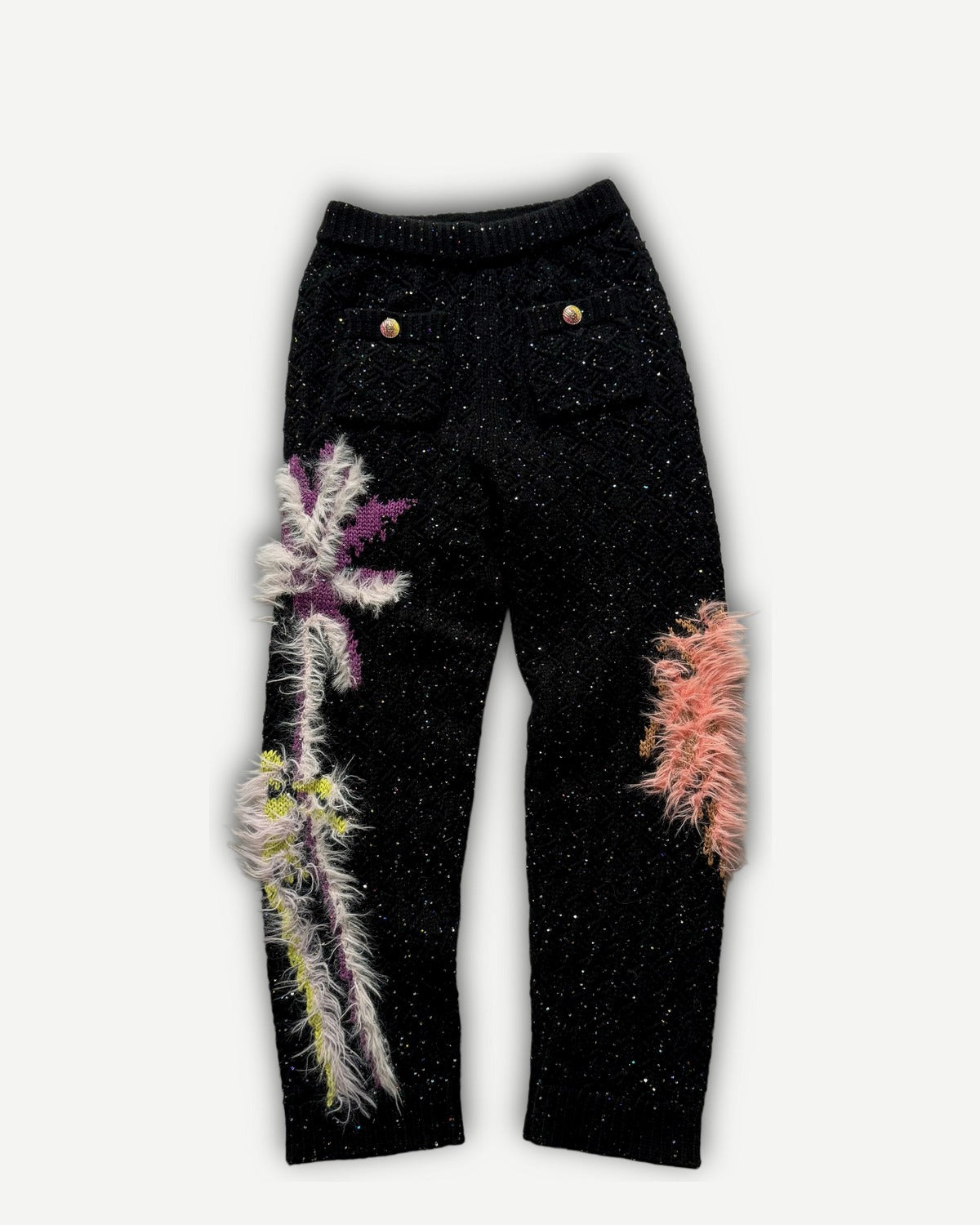 Chanel SS24 Sample Palm Knit Sequined Pants