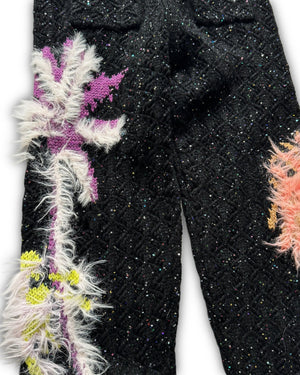 Chanel SS24 Sample Palm Knit Sequined Pants