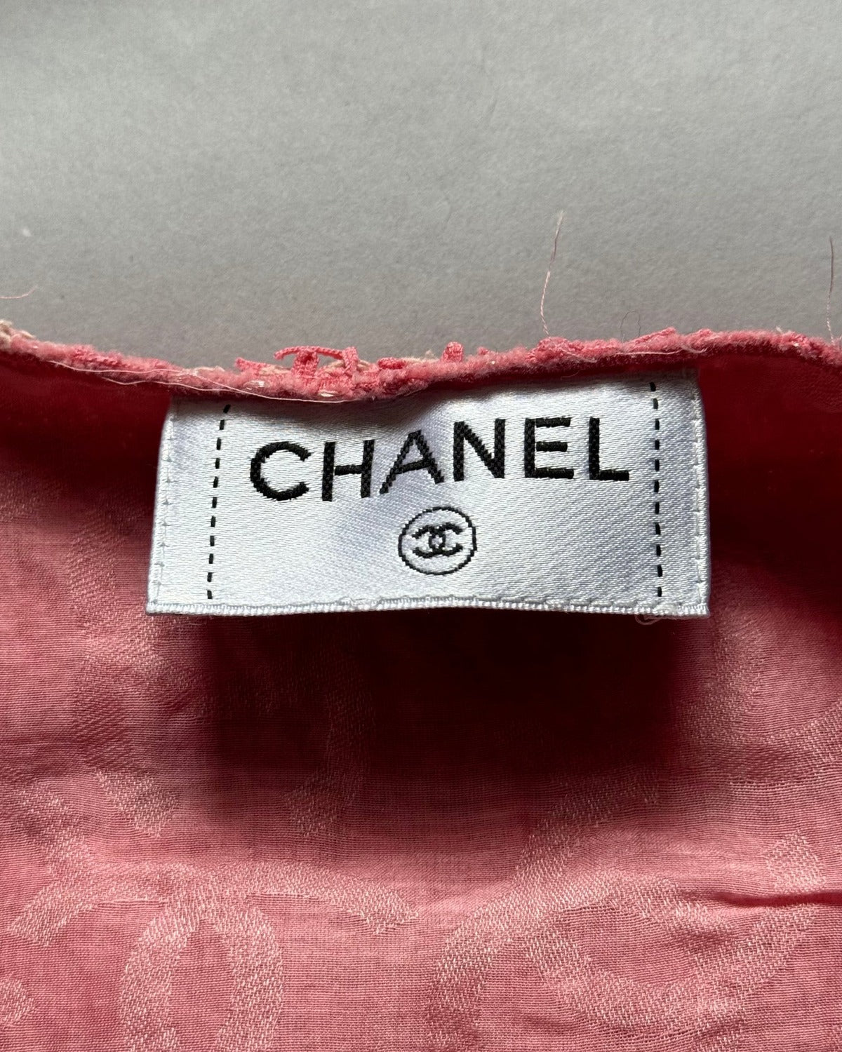 Chanel 2025 Sample Pink Mini Fringed Boucle Skirt