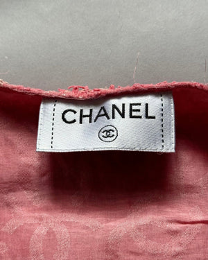 Chanel 2025 Sample Pink Mini Fringed Boucle Skirt