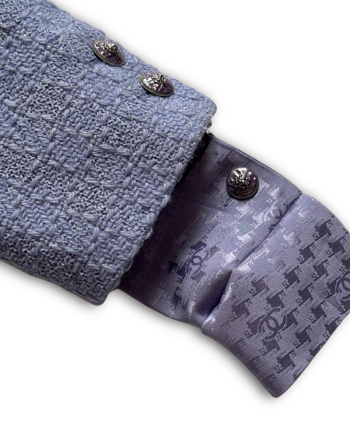 Chanel 2025 Sample Elongated Sleeve Cropped Boucle Jacket