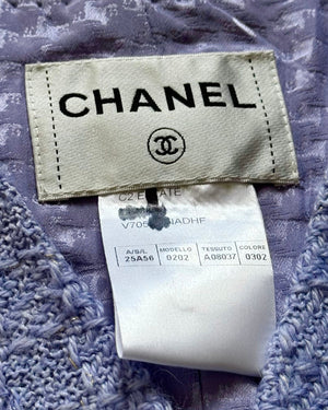 Chanel 2025 Sample Elongated Sleeve Cropped Boucle Jacket