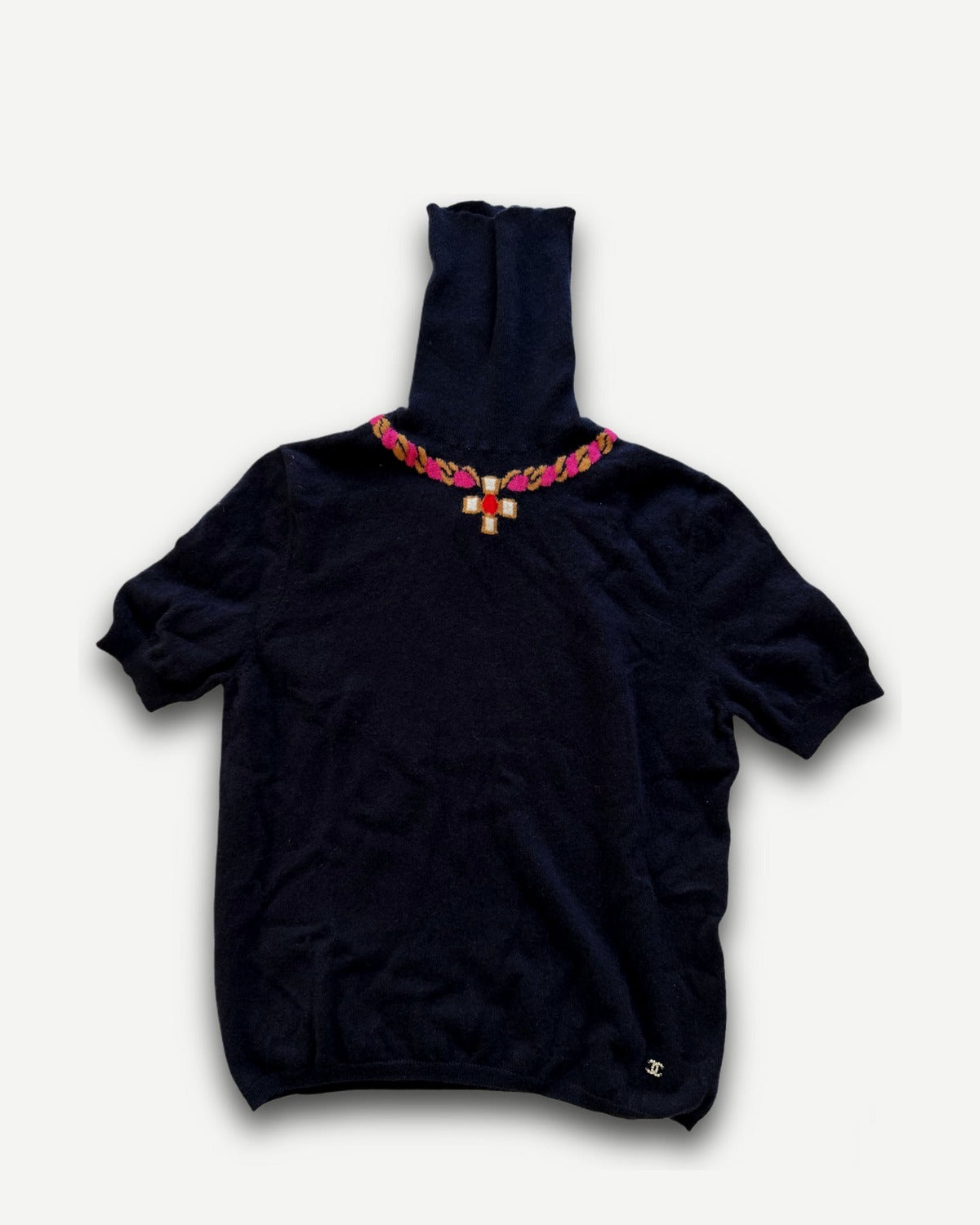 Chanel 2024 Cashmere Chain Knit Turleneck Top Sample