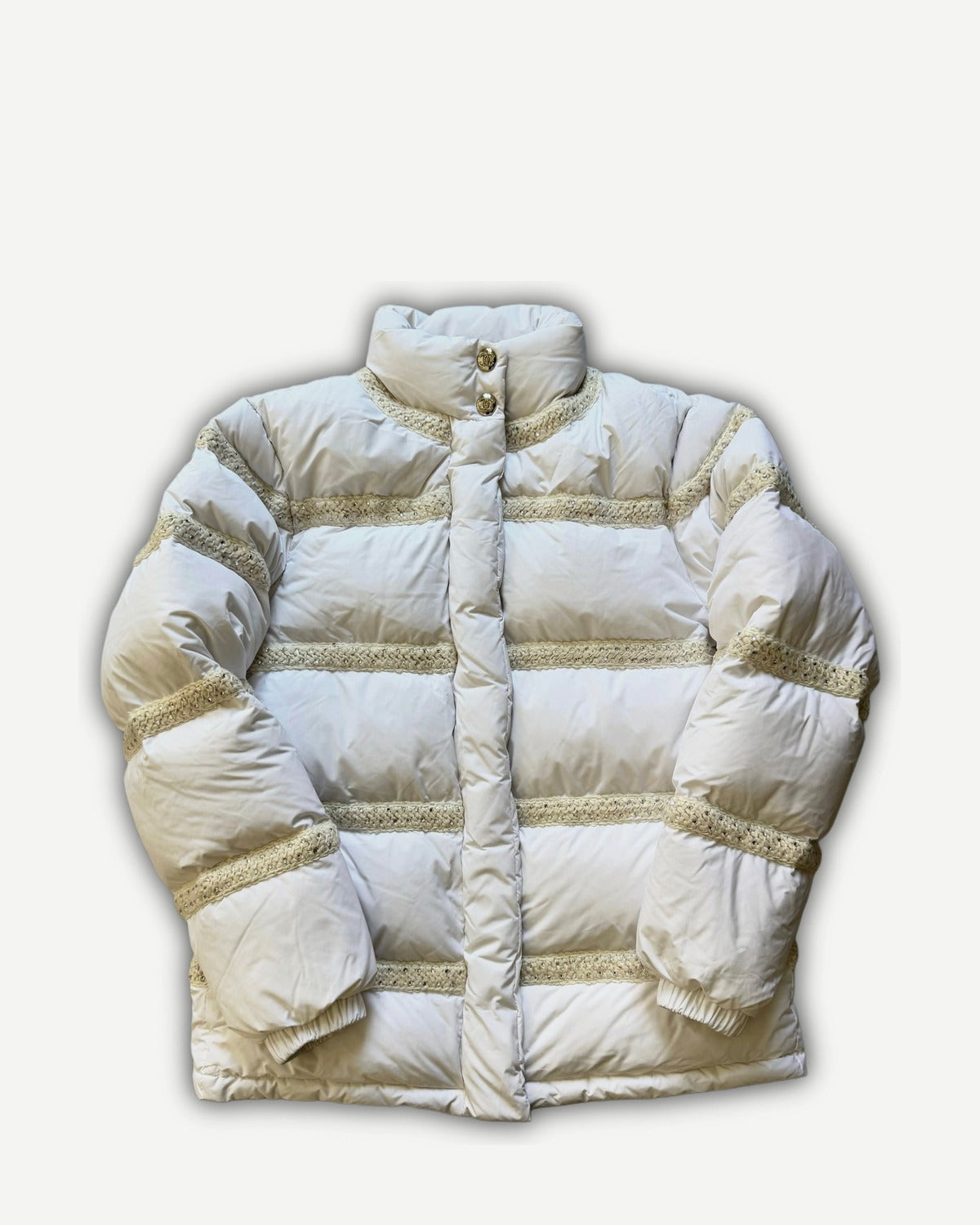Chanel 2025 Boucle Trimmed Puffer Jacket Sample
