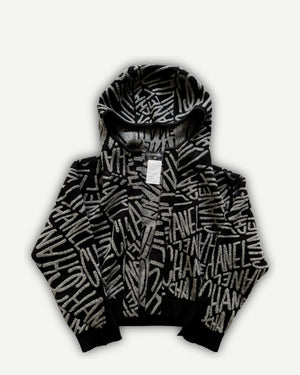Chanel 2021 Coco Neige Hooded Logo Knit Jacket Sample