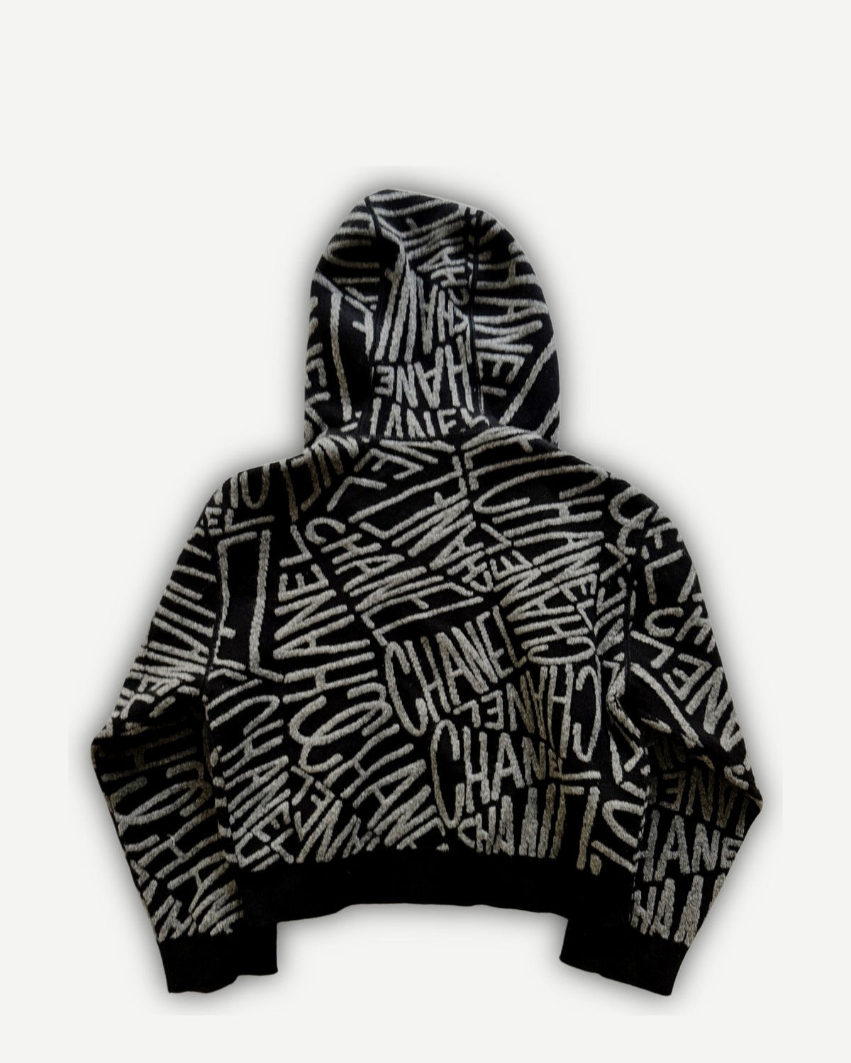 Chanel 2021 Coco Neige Hooded Logo Knit Jacket Sample