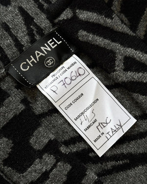 Chanel 2021 Coco Neige Hooded Logo Knit Jacket Sample