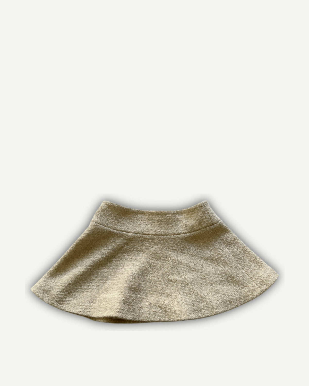 Chanel 2024 Fur Trim Sequined Boucle Mini Skirt