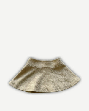 Chanel 2024 Fur Trim Sequined Boucle Mini Skirt