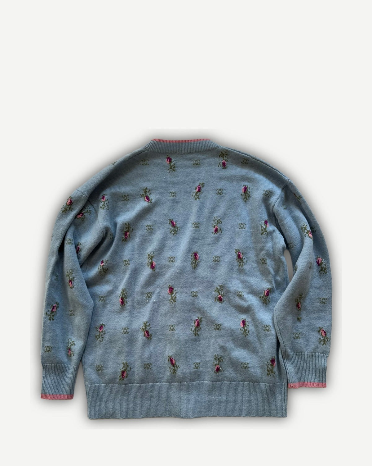 Chanel 2024 Oversized SizeFloral Cashmere Cardigan Sample